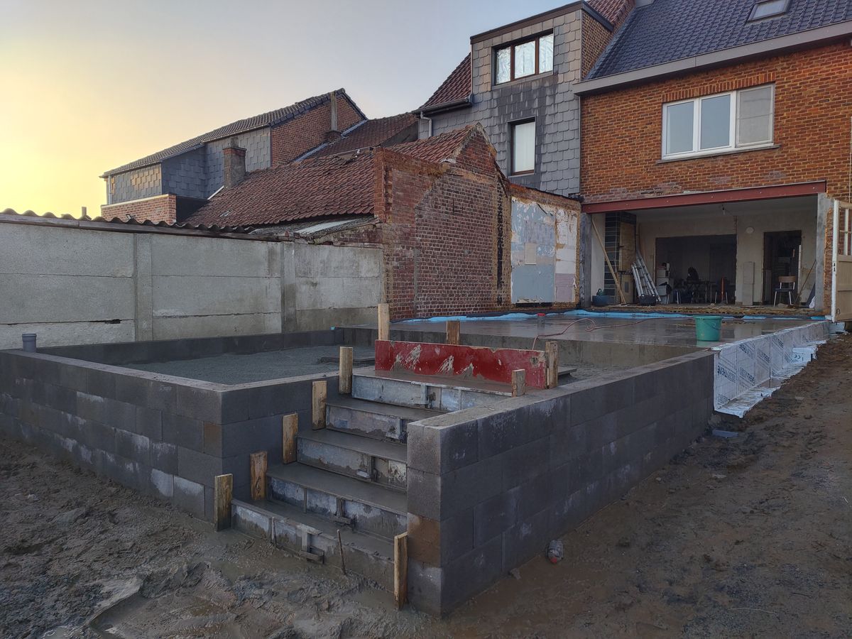 betontrappen voor bijbouw